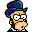 Homertopia Homer in Tom Sawyer Icon
